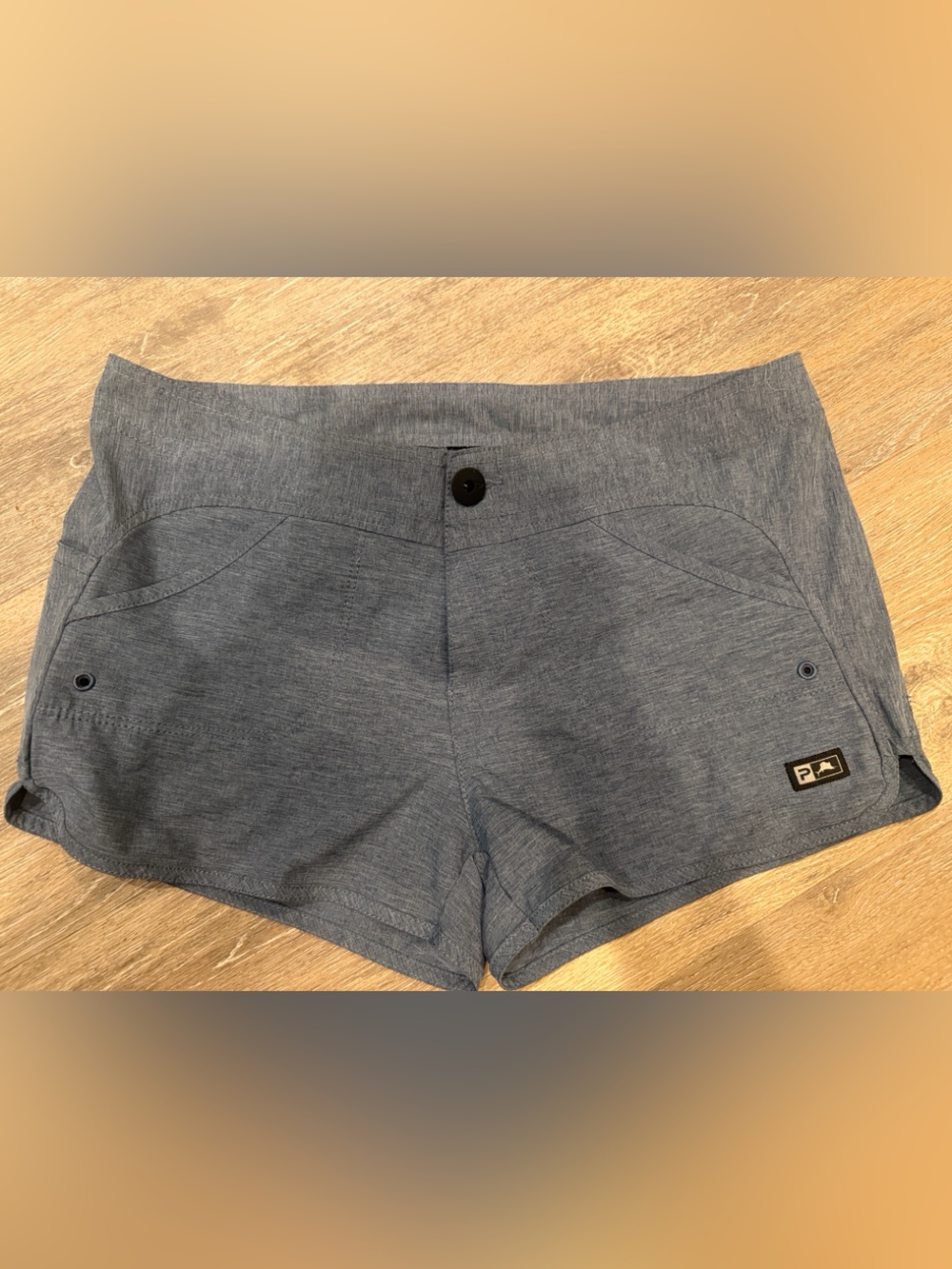 Pelagic Heathered Slate Blue Women's Athletic Shorts